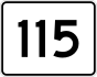 Massachusetts Route 115 marker