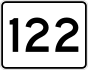 Massachusetts Route 122 marker