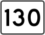 Massachusetts Route 130 marker