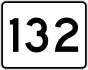 Massachusetts Route 132 marker
