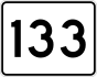 Massachusetts Route 133 marker