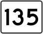 Massachusetts Route 135 marker