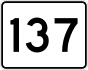 Massachusetts Route 137 marker