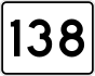 Massachusetts Route 138 marker