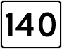 Massachusetts Route 140 marker