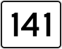 Massachusetts Route 141 marker