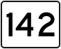 Massachusetts Route 142 marker