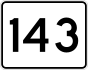 Massachusetts Route 143 marker