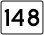 Massachusetts Route 148 marker