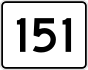 Massachusetts Route 151 marker