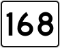 Massachusetts Route 168 marker