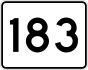 Massachusetts Route 183 marker