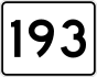 Massachusetts Route 193 marker