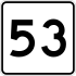 Massachusetts Route 53 marker