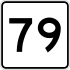 Massachusetts Route 79 marker