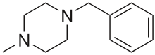 Structural formula of methylbenzylpiperazine
