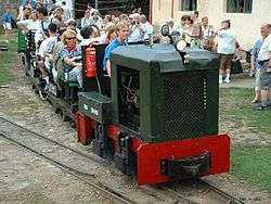 Departing train from Kemence station on the 2003 Day of the Narrow Gauge Railway