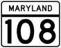Maryland Route 108 marker