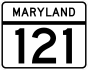 Maryland Route 121 marker