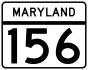 Maryland Route 156 marker