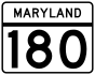 Maryland Route 180 marker