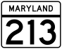 Maryland Route 213 marker