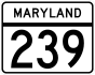Maryland Route 239 marker