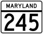 Maryland Route 245 marker