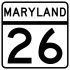 Maryland Route 26 marker
