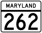 Maryland Route 262 marker