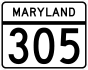 Maryland Route 305 marker