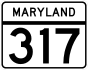 Maryland Route 317 marker
