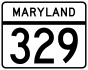 Maryland Route 329 marker