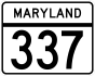 Maryland Route 337 marker