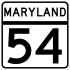 Maryland Route 54 marker