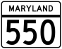 Maryland Route 550 marker