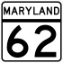 Maryland Route 62 marker