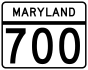 Maryland Route 700 marker