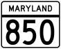 Maryland Route 850 marker