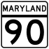 Maryland Route 90 marker