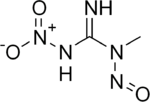 Structural formula of methylnitronitrosoguanidine