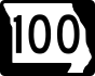 Route 100 marker