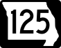 Route 125 marker