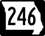 Route 246 marker