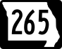 Route 265 marker