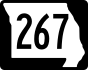 Route 267 marker