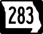 Route 283 marker
