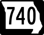 Route 740 marker