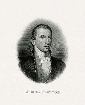 BEP engraved portrait of Monroe as President