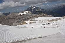 Mr. Snow dry ski slopes on the Grande Motte glacier